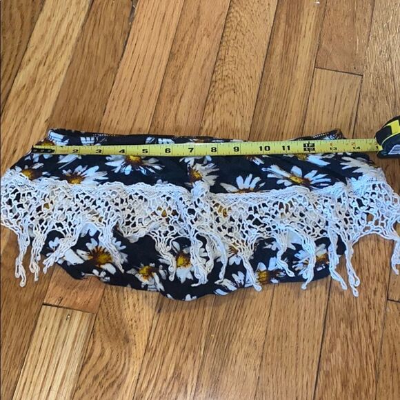 90’s floral Wet Seal fringe crop top size Medium - Picture 5 of 5